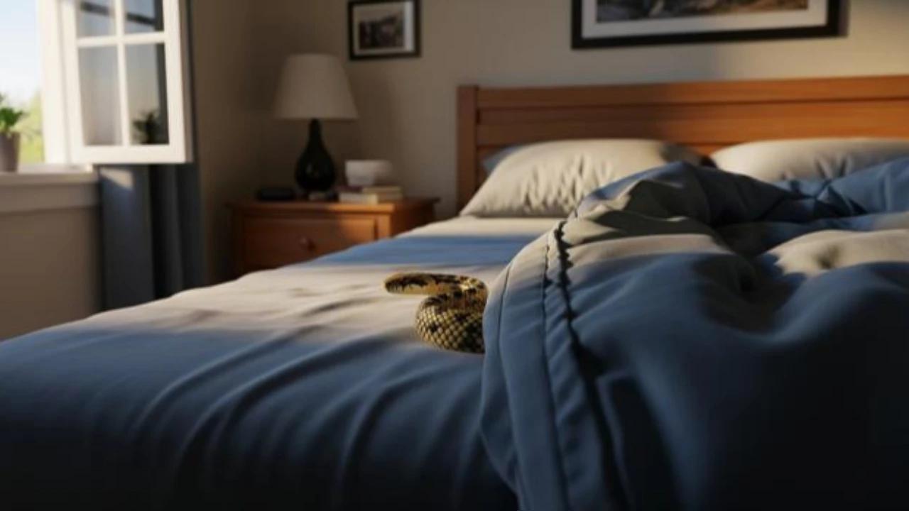 Perempuan ini Kaget Bukan Main, Bangun Tidur Tengah Malam Ada Ular Piton 2,5 Meter di Atas Dadanya