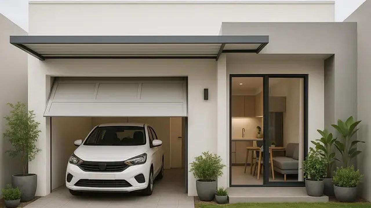 7 Desain Rumah Type 21 dengan Garasi, Fungsional untuk Motor dan Mobil