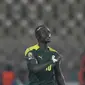 Penyerang Senegal, Sadio Mane berselebrasi usai mencetak gol ke gawang Burkina Faso pada pertandingan semifinal Piala Afrika 2022 di stadion Ahmadou Ahidjo di Yaounde, Kamerun, Kamis (3/2/2022). Senegal menang atas Burkina Faso 3-1 dan lolos ke final. (AP Photo/Themba Hadebe)