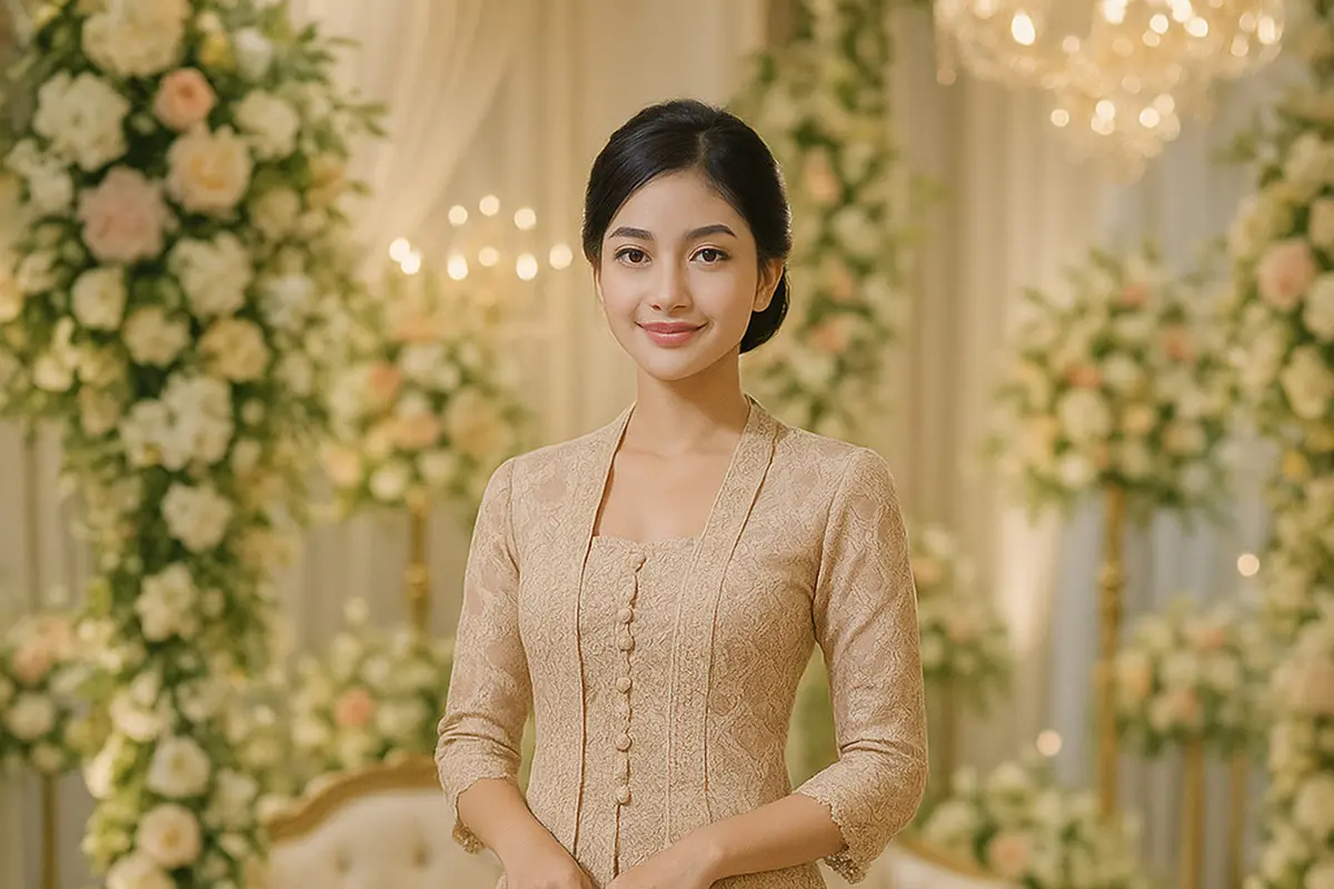Padupadan Sandal dan Kebaya Batik untuk Hadiri Pesta Akad