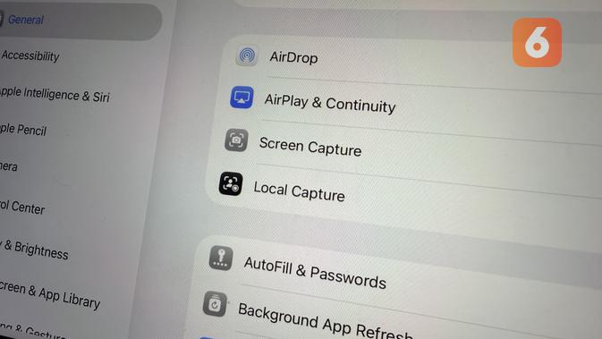 <p>Fitur Local Capture di iPadOS 26.1. (Liputan6.com/ Usilianson)</p>