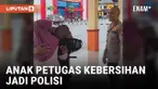 Penuh Haru! Anak Petugas Kebersihan Jadi Polisi di Tempat Ibunya Bekerja