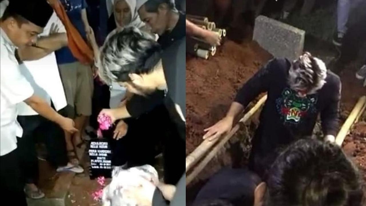 6 Momen Haru Ammar Zoni Saat Memakamkan Putri Kembarnya