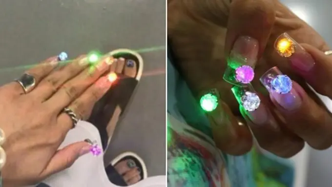 Nail art LED super nyentrik/copyright: instagram/nail_unistella