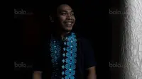 Lifter Indonesia, Eko Yuli, saat melakukan sesi foto di Hotel Sutan Raja, Jawa Barat, Jumat (21/7/2017). Eko Yuli sedang mempersiapkan diri untuk menghadapi SEA Games 2017 Malaysia. (Bola.com/Vitalis Yogi Trisna)