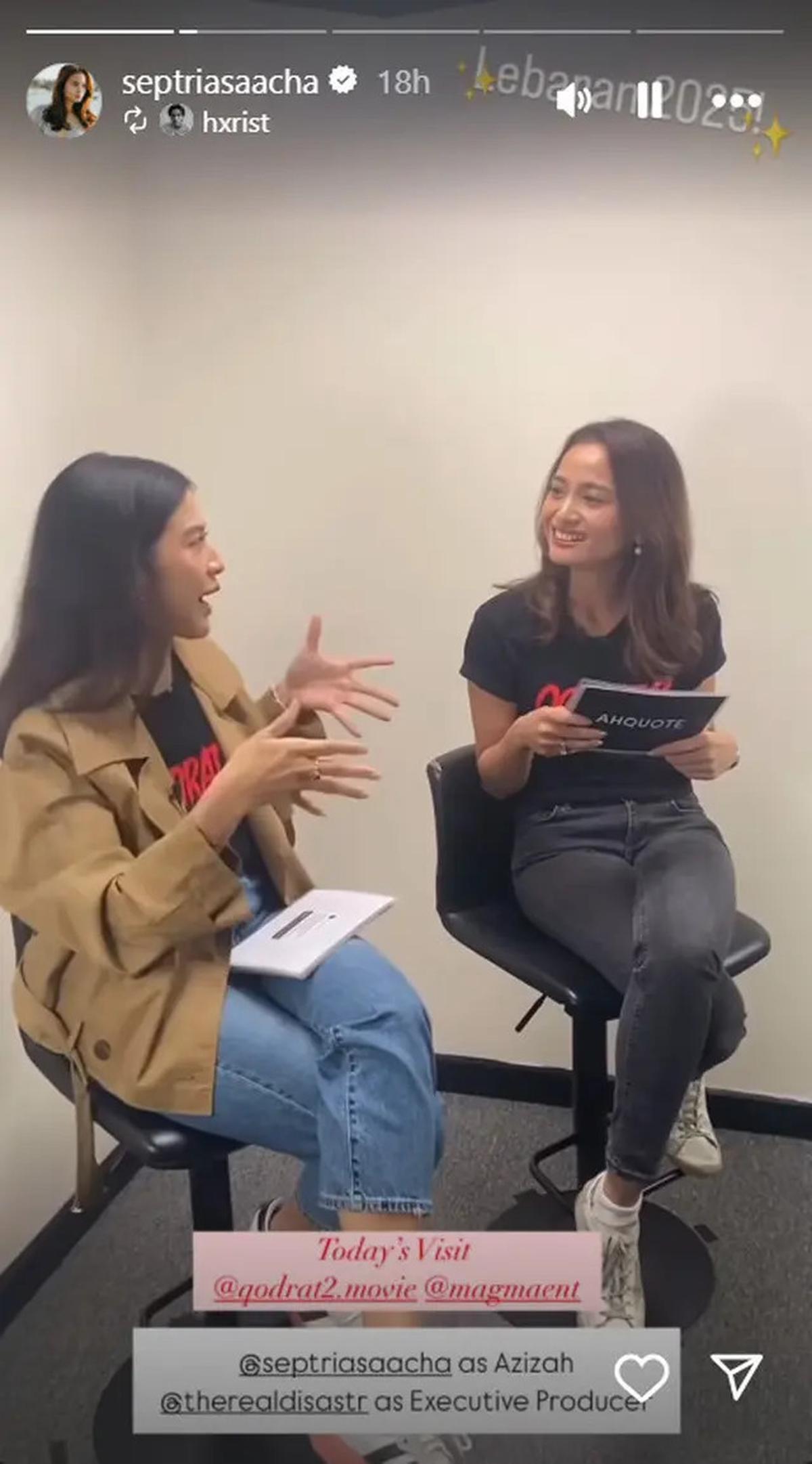 6 Potret Acha Septriasa Bareng Dian Sastro di Qodrat 2, Idola Sejak SMP Kini Satu Project