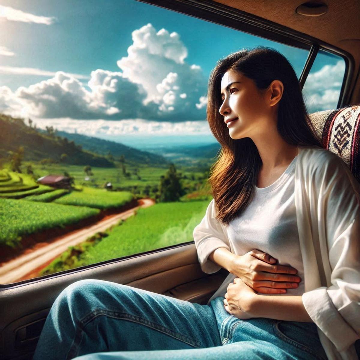 Ilustrasi perut kembung saat liburan