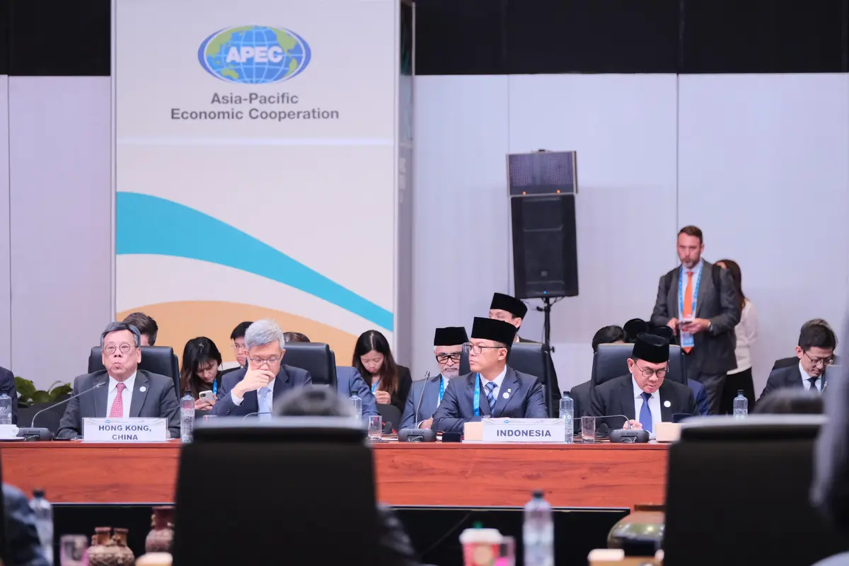 Menteri Luar Negeri RI Sugiono saat menghadiri APEC Ministerial Meeting (AMM) di Lima, Peru, Kamis (14/11/2024). (Dok. Adityo Karno/ Kemlu RI)