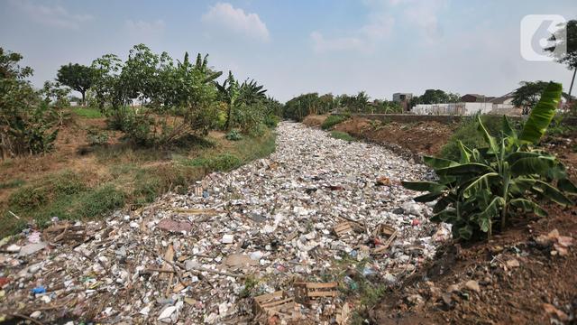 Lautan Sampah di Kali Jambe Bekasi