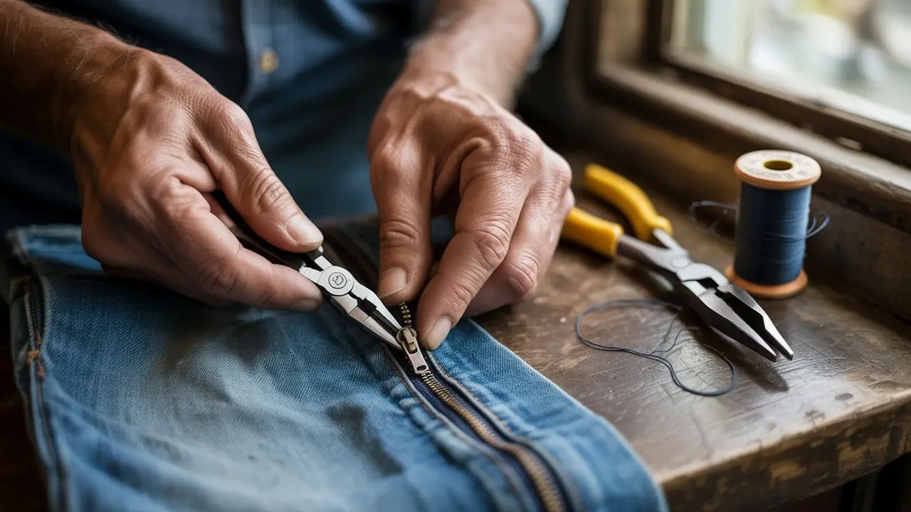 cara memperbaiki resleting yang lepas