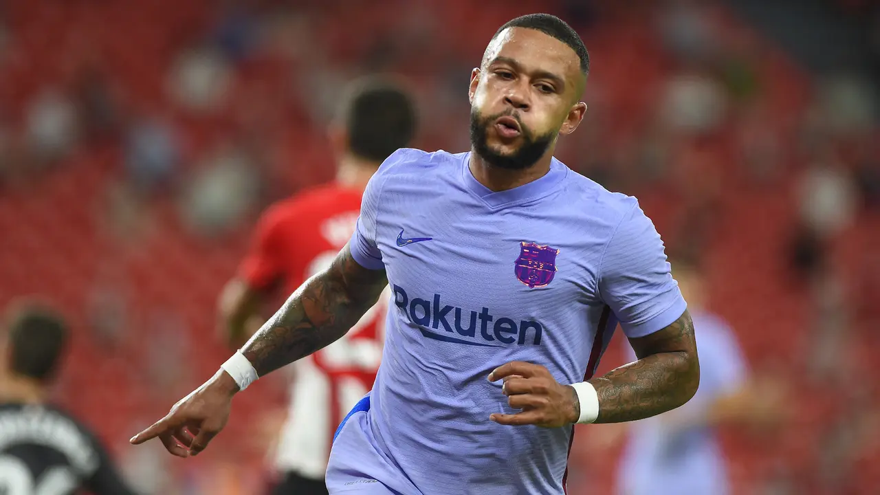 Foto: Gol Memphis Depay Selamatkan Barcelona dari Kekalahan atas Athletic Bilbao di Liga Spanyol