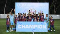 LALIGA Youth Tournament Indonesia sukses digelar, setelah berlangsung di empat daerah. Grand final diselenggarakan di Lapangan Kera Sakti, Tangerang Selatan yang diikuti oleh tim juara di masing-masing regional. (Bola.com/LALIGA Youth Tournament Indonesia)