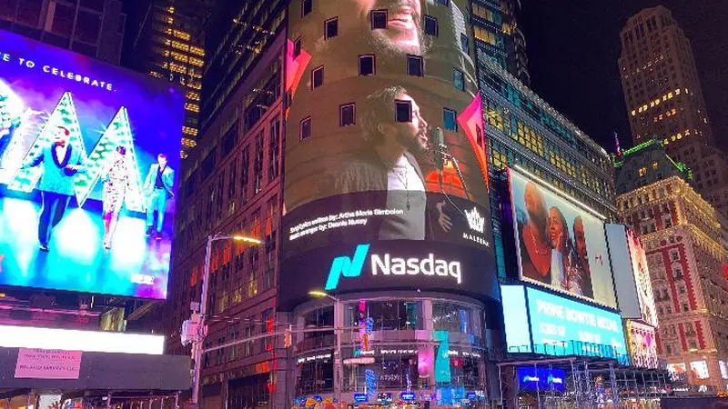 Videoklip musik Maruli Tampubolon terpampang di layar raksasa di Times Square (ist)