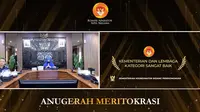 Kemenko Perekonomian mendapatkan penghargaan pada Anugerah Meritokrasi yang diselenggarakan oleh Komisi Aparatur Sipil Negara (KASN). ( Sumber ekon.go.id)