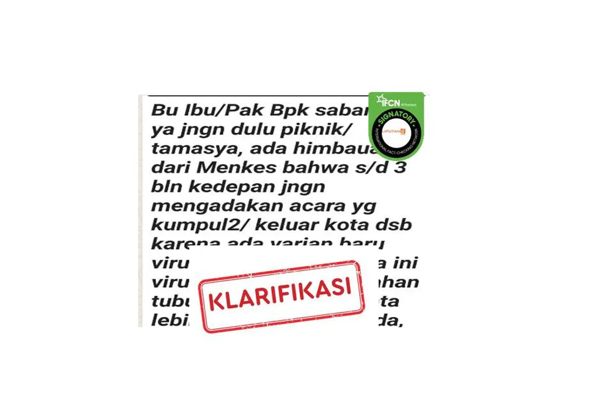 Cek Fakta Imbauan Menkes larang ke luar kota dan kumpul-kumpul