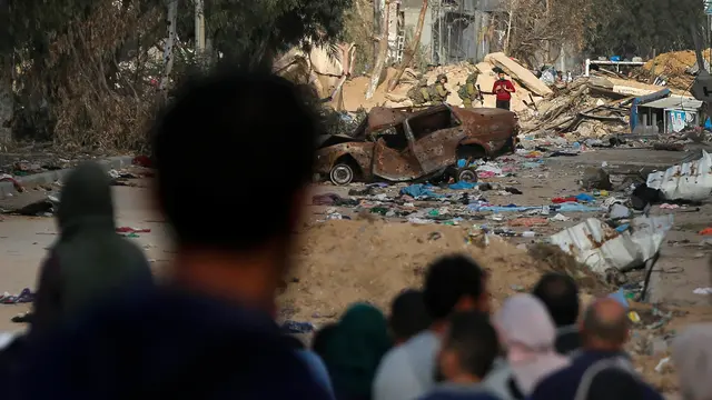 Warga Palestina di Gaza bagian utara bermigrasi ke Gaza bagian selatan
