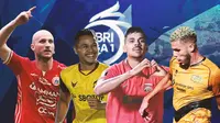 Liga 1 - Matheus Pato, Karim Rossi, Dimas Drajad, Michael Krmencik Background Liga 1 (Bola.com/Bayu Kurniawan Santoso)