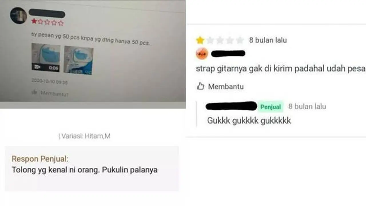 8 Balasan Penjual di Kolom Ulasan Toko Online Ini Bikin Tepuk Jidat