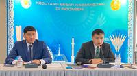Press briefing Kazakhstan terkait pemilu tanggal 19 Maret 2023. (Liputan6.com/Yasmina Shofa)