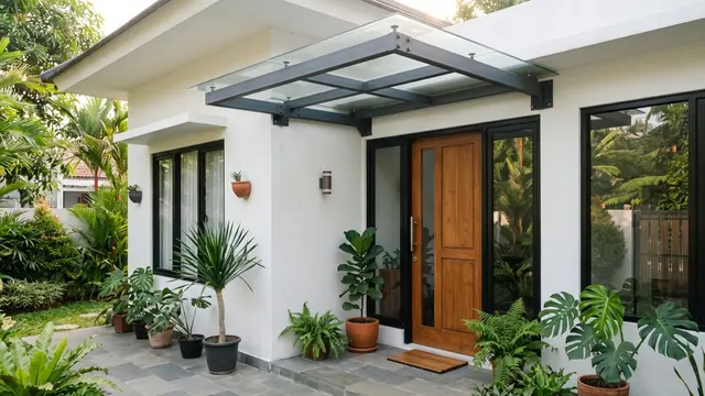 Model Kanopi Kecil di Atas Pintu Rumah