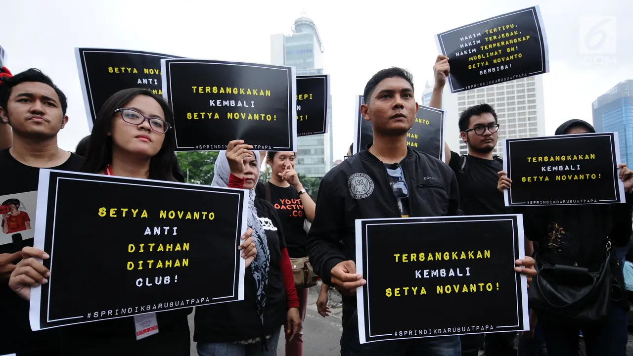 Sikapi Putusan Setya Novanto, Aktivis Lakukan Aksi Indonesia Berkabung