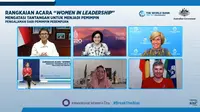 Webinar Women in Leadership Series dengan tema "Mengatasi Tantangan untuk Menjadi Pemimpin-Pengalaman dari Pemimpin Perempuan", Senin (7/3/2022).