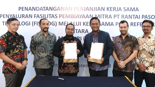 Bank Mandiri menjalin kerja sama dengan startup perikanan PT Rantai Pasok Teknologi (FishLog). (Dok Bank Mandiri)