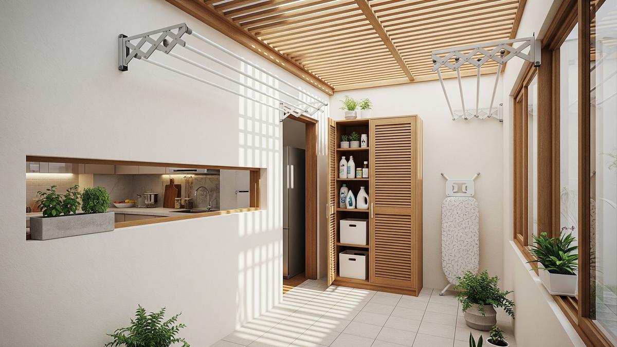 7 Inspirasi Area Jemuran Dekat Dapur Rumah Type 36 yang Praktis dan Estetik