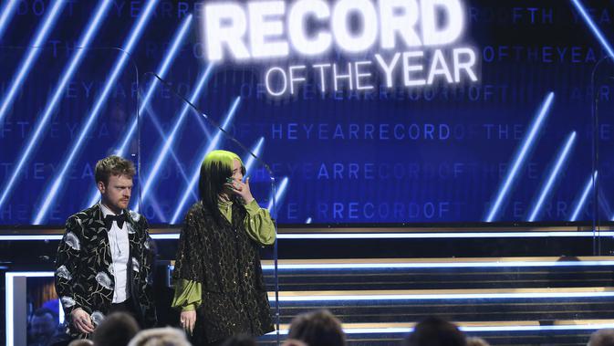 Billie Eilish di Grammy Awards 2020. (Photo by Matt Sayles/Invision/AP)