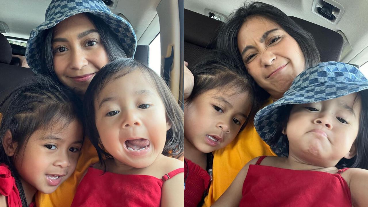 Potret Caca Tengker Bersama Dua Putrinya