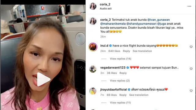 Unggahan Bunda Corla. (Foto: Dok. Instagram @corla_2)