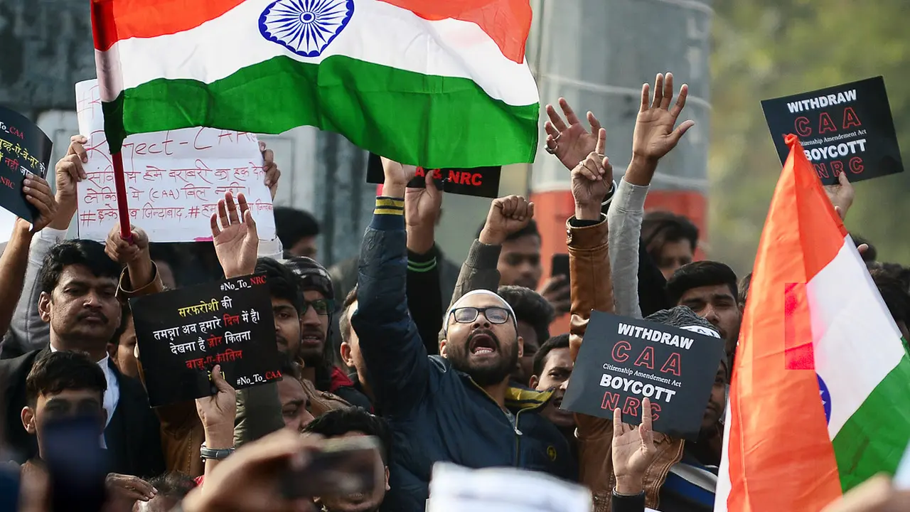 Demontrasi UU Kewarganegaraan Anti Islam di India.