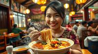 resep mie nyemek pedas ©Ilustrasi dibuat AI