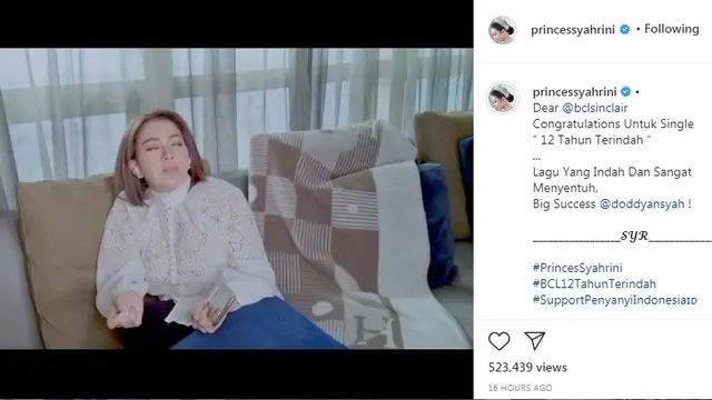 Syahrini (Foto: Instagram/@princessyahrini)