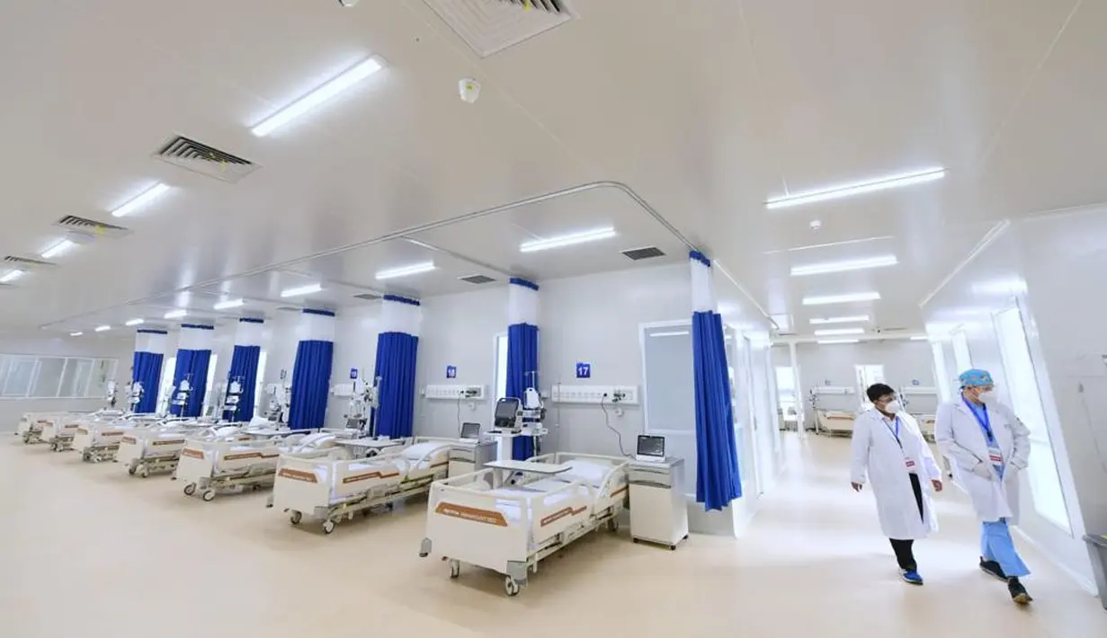 Fasilitas yang dimiliki Rumah Sakit (RS) Modular Pertamina di Tanjung Duren, Jakarta, Jumat (6/8/2021). Rumah sakit tersebut memiliki kapasitas 305 tempat tidur, yang terdiri atas tempat tidur isolasi, tempat tidur High Care Unit (HCU), dan Intensive Care Unit (ICU). (Dok. Biro Pers Sekretariat Pres