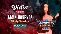 Mindy Sabrina akan mengajak bermain bareng Mobile Legends : Bang Bang pada Kamis (5/3/2020), dari pukul 18.00 WIB sampai dengan 21.00 WIB.
