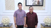 Ketua Umum (Ketum) Partai Solidaritas Indonesia (PSI) Kaesang Pangarep mengunjungi kantor Wali Kota Gorontalo, Marten Taha. (Foto: Istimewa).