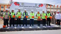 Peletakan batu pertama atau groundbreaking pembangunan Kantor Perwakilan DPD RI Provinsi Jawa Timur, pada Senin (13/5/2024). (Istimewa)