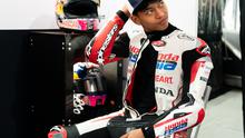 Veda Ega Pratama pada kualifikasi Moto3 Brasil 2026. (Honda Team Asia)