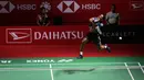 Chico Aura Dwi Wardoyo mampu memenangi babak 32 besar Indonesia Masters 2023 dengan mengalahkan pebulu tangkis tunggal putra India, Priyanshu Rajawat dengan kemenangan rubber game 18-21, 21-18 dan 21-18. (Bola.com/Bagaskara Lazuardi)