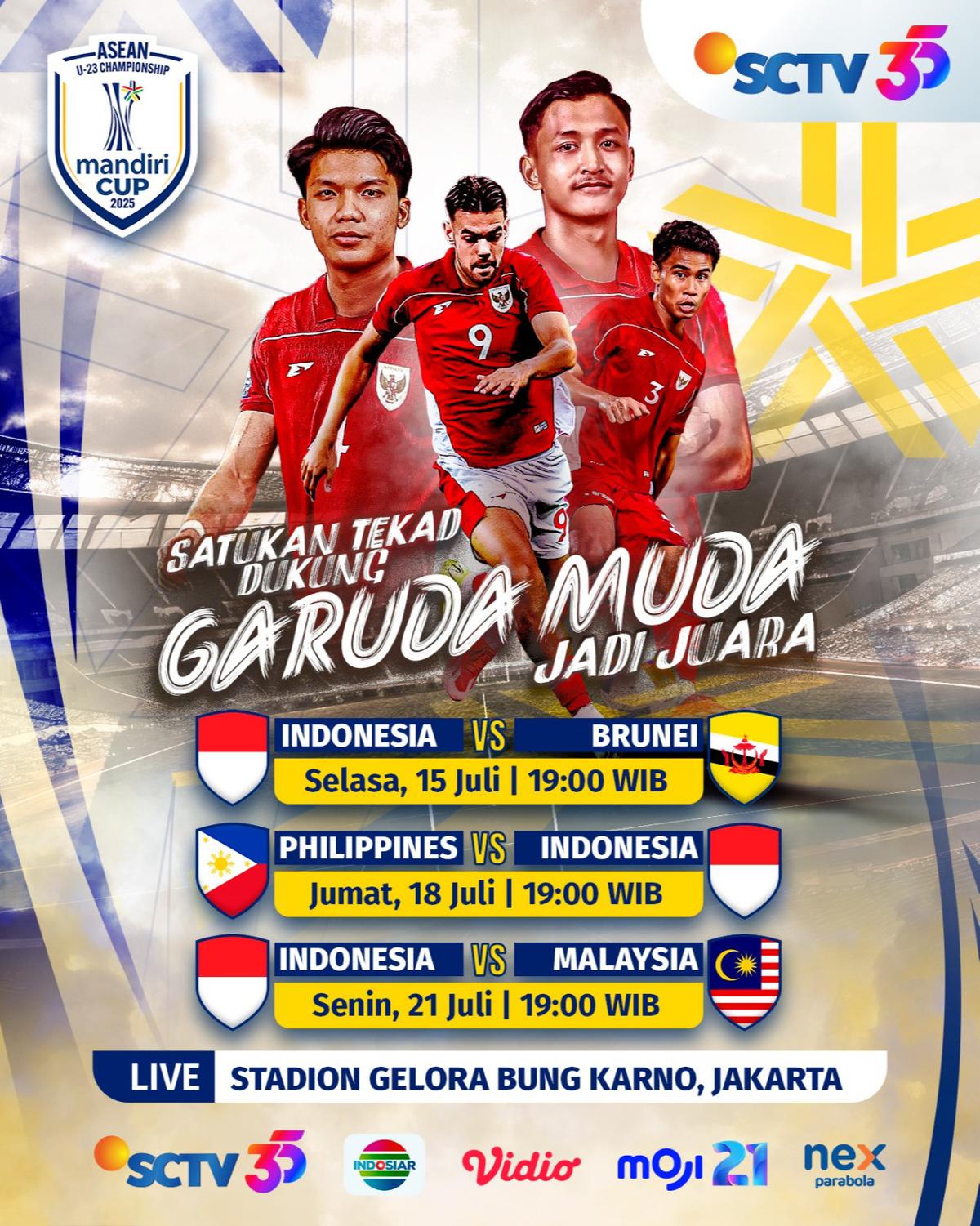 EMTEK Media Eksklusif Tayangkan Seluruh Pertandingan ASEAN U-23 Championship Mandiri Cup 2025