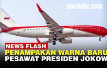 VIDEO: Pesawat Kepresidenan Ganti Warna Merah Putih Jelang HUT Kemerdekaan RI