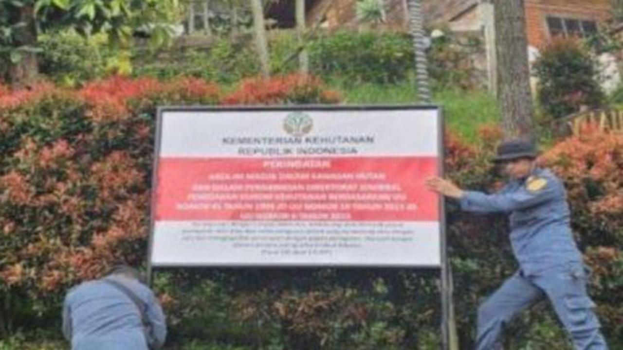 penyegelan 15 vila di puncak bogor