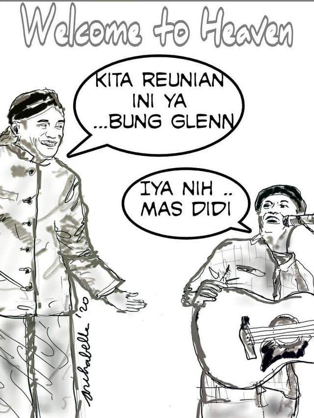 Sketsa Didi Kempot karya Archa Bella. (Foto: Instagram @archa_bella)
