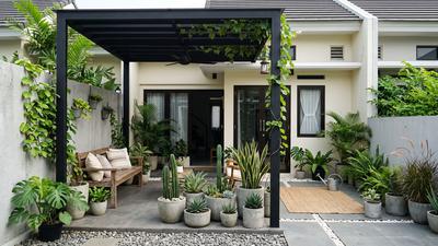 7 Cara Membuat Pekarangan Teduh Tanpa Menanam Pohon di Tanah, Cocok untuk Lahan Sempit