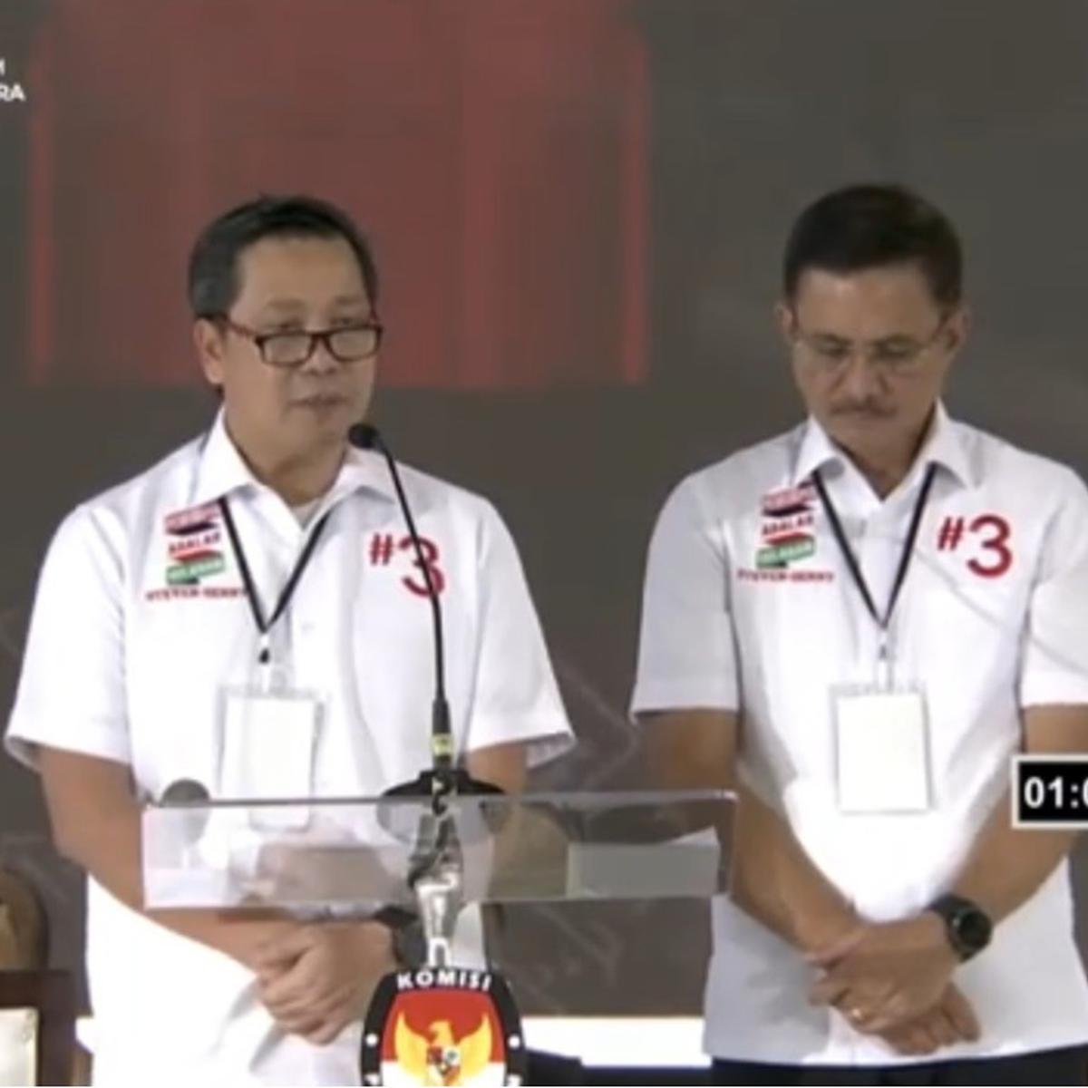 Steven Kandouw dan Denny Tuejeh Saat Debat Pilgub
