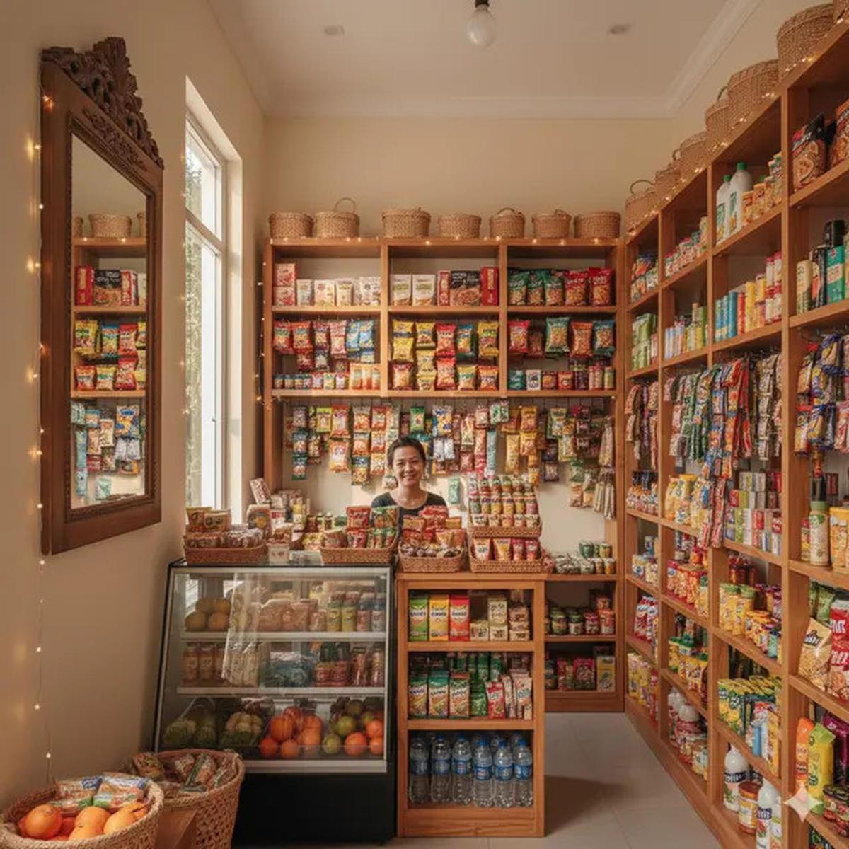 8 Inspirasi Warung Kelontong dengan Ruangan Terbatas Tapi Terlihat Penuh dan Lengkap