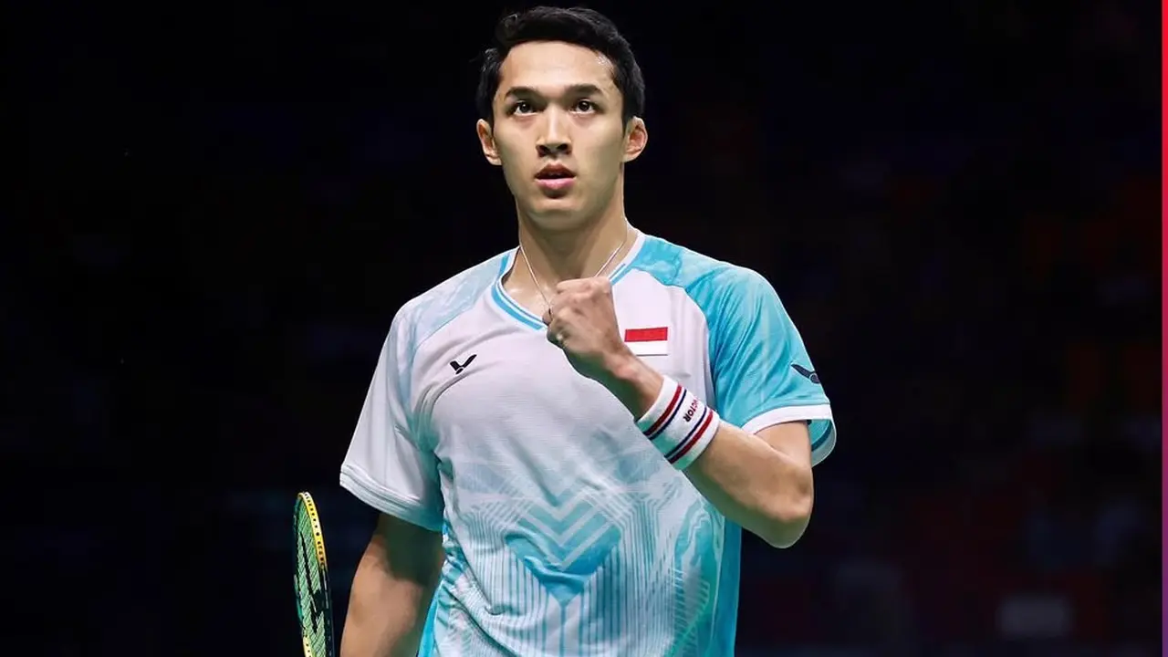 Tunggal putra Indonesia Jonatan Christie menjuarai Korea Open 2025 setelah mengalahkan unggulan pertama asal Denmark Anders Antonsen pada laga final di Suwon Gymnasium, Minggu (28/9). (foto: PBSI)
