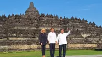 Prabowo Ceritakan Keistimewaan Borobudur kepada Macron