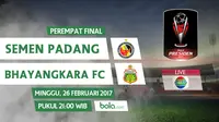 Susunan Pemain Semen Padang Vs Bhayangkara FC